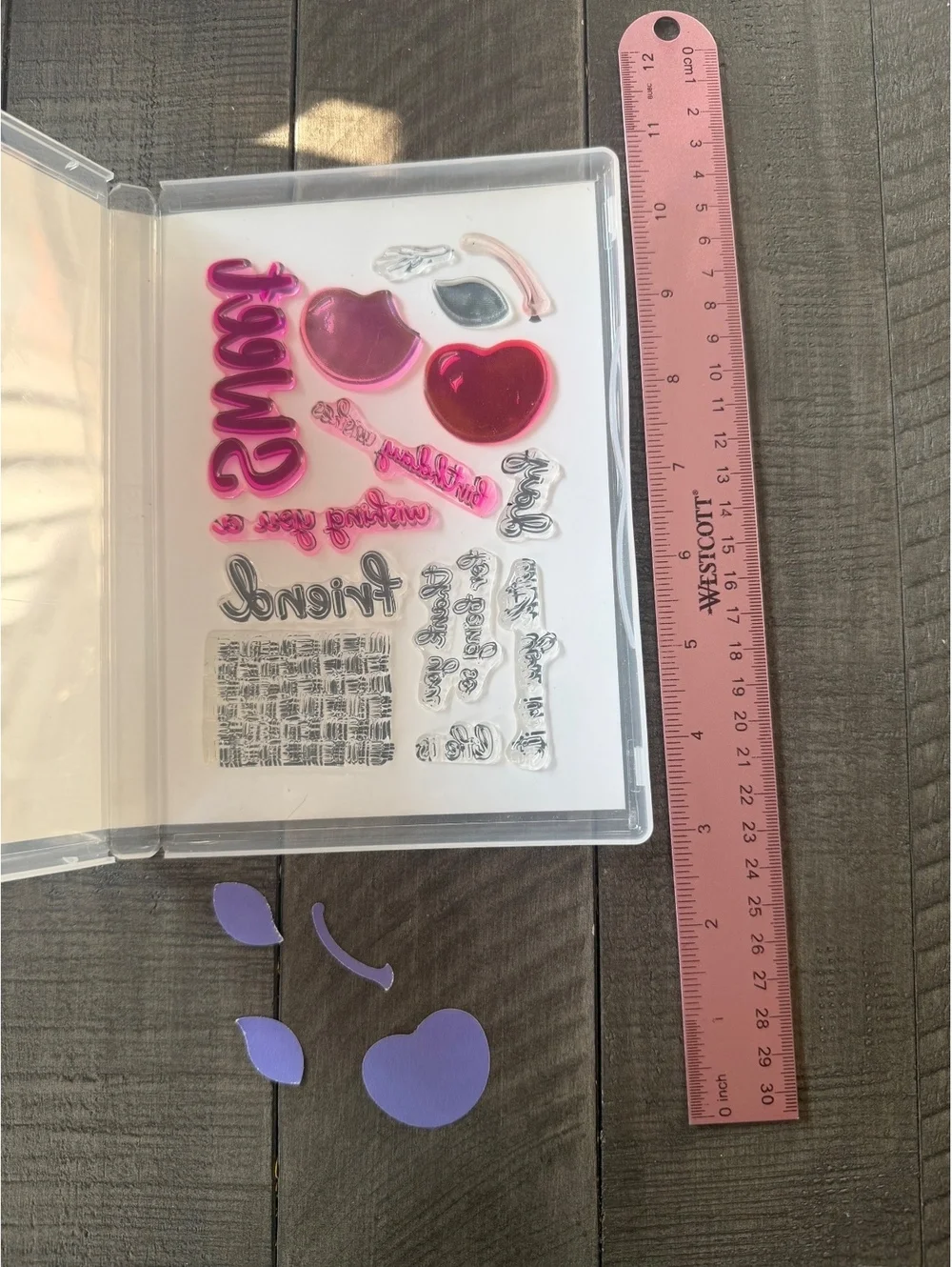 Stampin’ Up Sweetest Cherries stamp set with Cherry shape punch